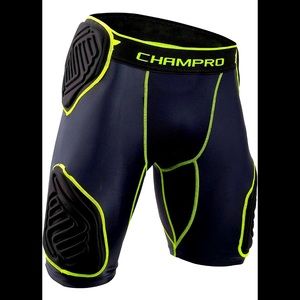 CHAMPRO Men's 5-Pad Football Girdle, Padded Compression Shorts